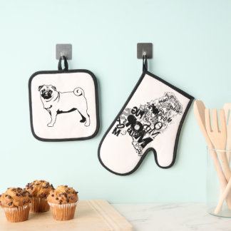 Mops von Typen Ofenhandschuh & Topflappen-Set