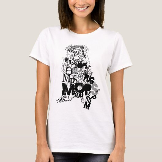 Mops von Typen T-Shirt (Vorderseite)