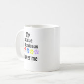 Mops Walks Design Kaffeetasse (Vorderseite Links)