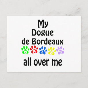 Mops Walks Design Postkarte