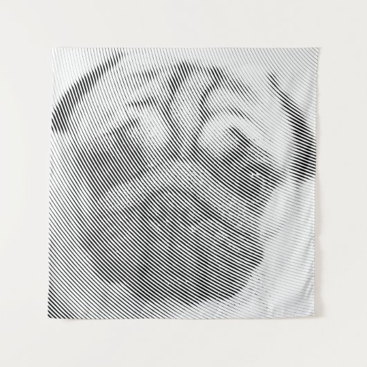Mops Wandteppich (Vorderseite)