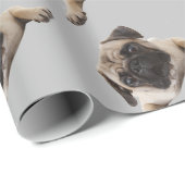 Mops Wasserfarbe Dog Tier Spaß Kunst Geschenkpapier (Rolleneckpunkt)