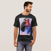 Mops-Wasserfarbenporträt T-Shirt (Vorne ganz)