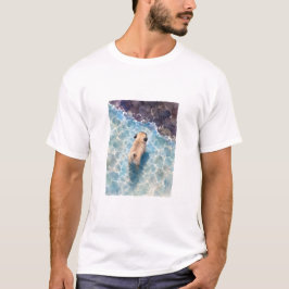 Mops-Wasserfarbenporträt T-Shirt