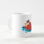 Mops Watermelon Kaffeetasse (Vorderseite Links)