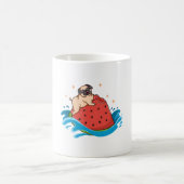 Mops Watermelon Kaffeetasse (Mittel)