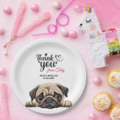 Mops Wedding Vielen Dank Pappteller (Party)