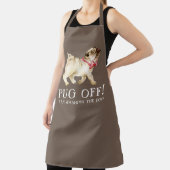 Mops weg! individuelle Name Mops Kunsthund braun Schürze (InSitu)