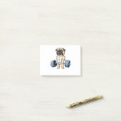 Mops Weighlift Funny Deadlift Männer Fitness Spiel Post-it Klebezettel (Auf Schreibtisch)