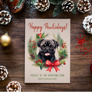Mops Weihnachten Frohe Pfotentage Wiehnachten
