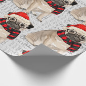 MOPS Weihnachten für Hund Lover Geschenkpapier (Ecke)