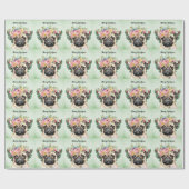 Mops Weihnachten Geschenkpapier (Flach)