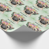 Mops Weihnachten Geschenkpapier (Ecke)