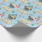 Mops Weihnachten Geschenkpapier (Ecke)