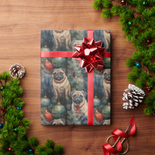 Mops Weihnachten Geschenkpapier