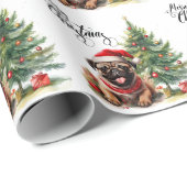 Mops Weihnachten Geschenkpapier (Rolleneckpunkt)