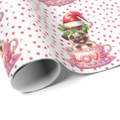 Mops Weihnachten Geschenkpapier (Rolleneckpunkt)