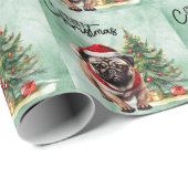 Mops Weihnachten Geschenkpapier (Rolleneckpunkt)