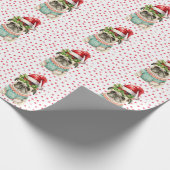 Mops Weihnachten Geschenkpapier (Ecke)