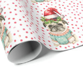 Mops Weihnachten Geschenkpapier (Rolleneckpunkt)