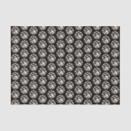 Mops Weihnachten Seidenpapier (Vorderseite)