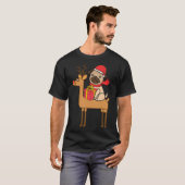 Mops Weihnachten T-Shirt (Vorne ganz)