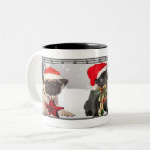 Mops Weihnachten Tasse (Vorderseite Links)