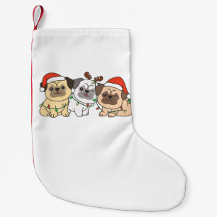 Mops Weihnachten Tiere Niedlich Hunde Urlaub Kleiner Weihnachtsstrumpf