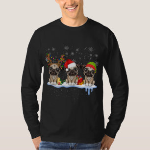 Mops Weihnachten Weihnachtsmannmütze, Funny Möpsen T-Shirt