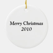 Mops-Weihnachtenverzierung Keramikornament (Hinten)