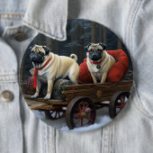 Mops Weihnachts-Feiertage Button (Beispiel)