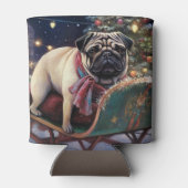 Mops Weihnachts-Feiertage Dosenkühler (Rückseite)