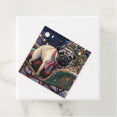 Mops Weihnachts-Feiertage Geschenkanhänger (Beispiel)