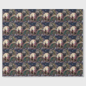 Mops Weihnachts-Feiertage Geschenkpapier (Flach)