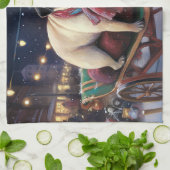 Mops Weihnachts-Feiertage Geschirrtuch (Gefaltet)