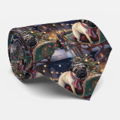 Mops Weihnachts-Feiertage Krawatte (Gerollt)