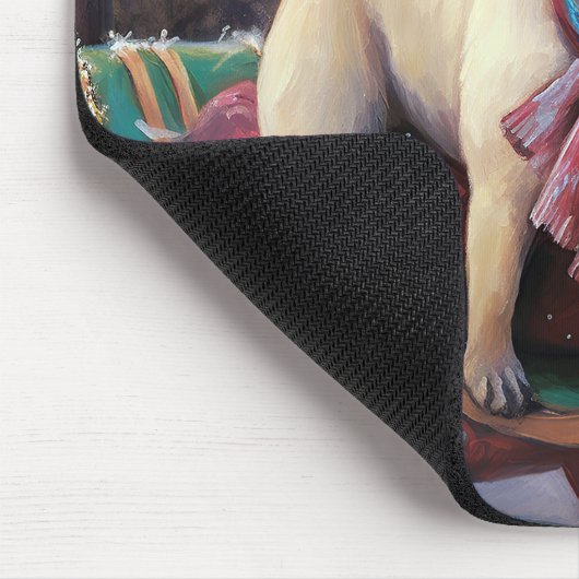 Mops Weihnachts-Feiertage Mousepad (Ecke)