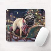 Mops Weihnachts-Feiertage Mousepad (Mit Mouse)