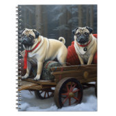 Mops Weihnachts-Feiertage Notizblock (Vorderseite)