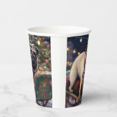 Mops Weihnachts-Feiertage Pappbecher (Rechts)