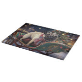Mops Weihnachts-Feiertage Schneidebrett (Ecke)