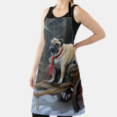 Mops Weihnachts-Feiertage Schürze (InSitu)