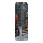 Mops Weihnachts-Feiertage Thermosbecher (Rückseite)