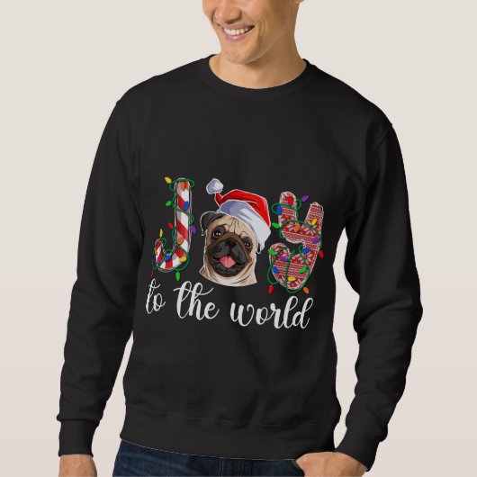 Mops Weihnachts-Mops Xmas Party Mops Lover Sweatshirt (Vorderseite)