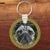 Mops Weihnachts-Schlüsselanhänger Schlüsselanhänger (Vorderseite)