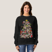 Mops Weihnachtsbaum Dog Weihnachtsjunge Mädchen fr Sweatshirt (Vorne ganz)