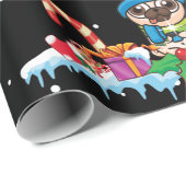 Mops Weihnachtsbaum Hund Santa Merry Pugmas Weihna Geschenkpapier (Rolleneckpunkt)