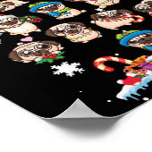 Mops Weihnachtsbaum Hund Santa Merry Pugmas Weihna Poster (Ecke)