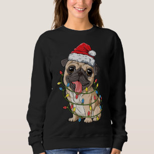 Mops Weihnachtsbaum Lichter Weihnachten Weihnachte Sweatshirt