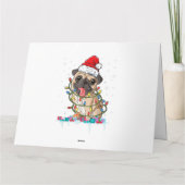 Mops Weihnachtsbaum Lichter Weihnachtsweih Weihnac Karte (Rückseite)